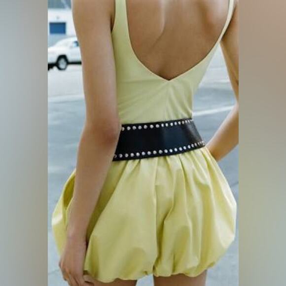 Zara MIXED BALLOON MINI DRESS Size Medium - Picture 13 of 16